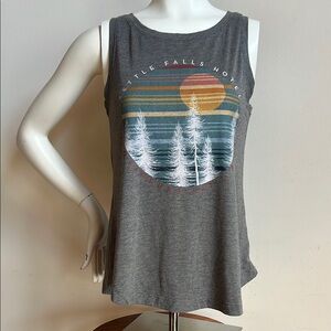 League Gray Muscle Tee Graphic Design